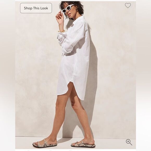 NWT J. Crew Relaxed-fit beach shirt in linen-cotton blend size small - Picture 3 of 10